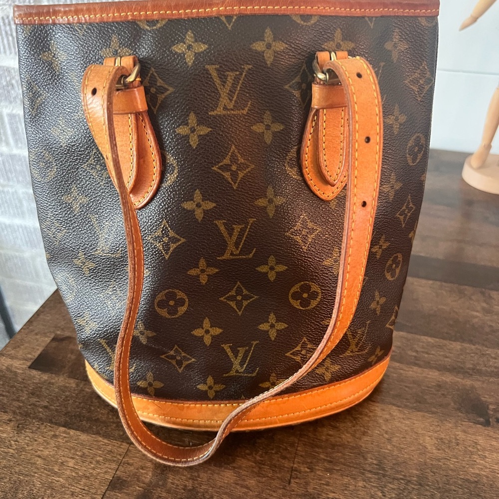 Louis Vuitton Monogram Brown and Tan Bucket Bag
